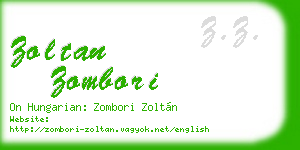zoltan zombori business card