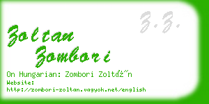 zoltan zombori business card